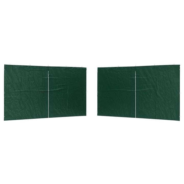 Festasidevæg 2 pcs Grøn 400 x 195 cm PE og stål