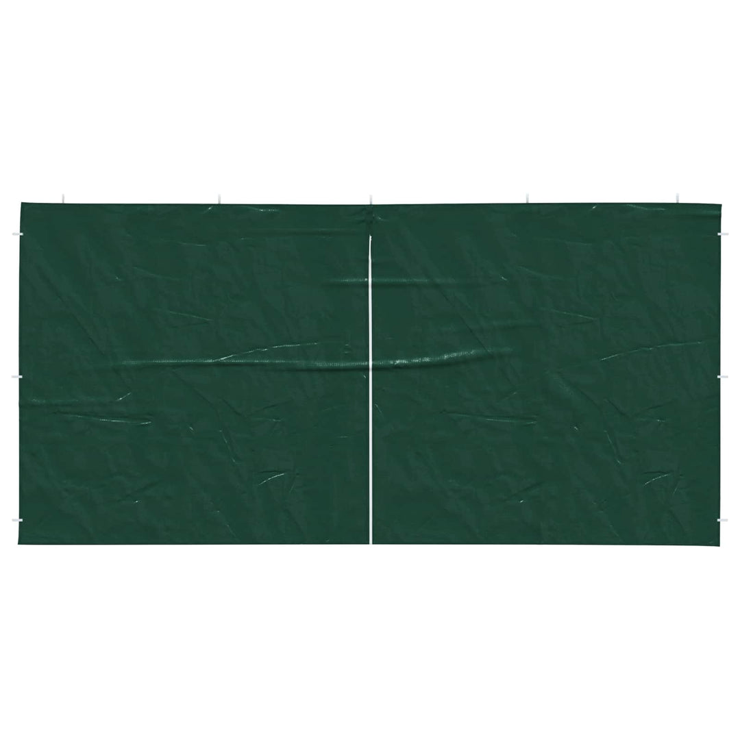 Festasidevæg 2 pcs Grøn 400 x 195 cm PE og stål