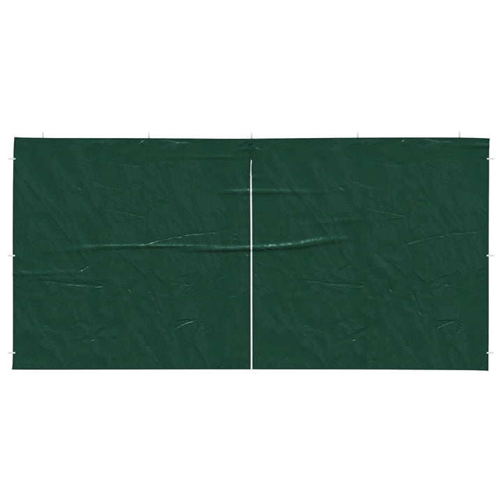 Festasidevæg 2 pcs Grøn 400 x 195 cm PE og stål