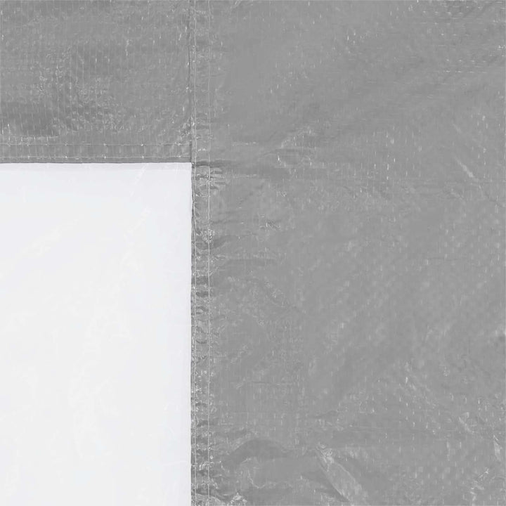 Festasidevæg 2 pcs 400 x 195 cm Lysegrå PE og stål