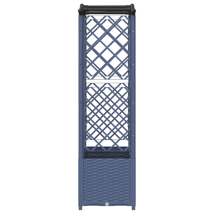 Hævet Bed med Trellis og Tag Grå 163 x 40 x 138 cm PP