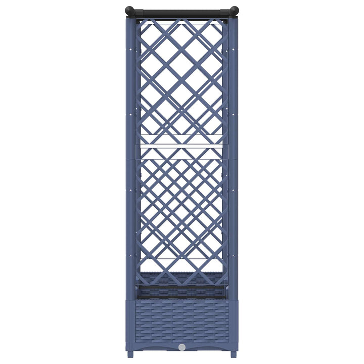 Hævet Bed med Trellis og Tag Grå 164 x 40 x 123 cm PP