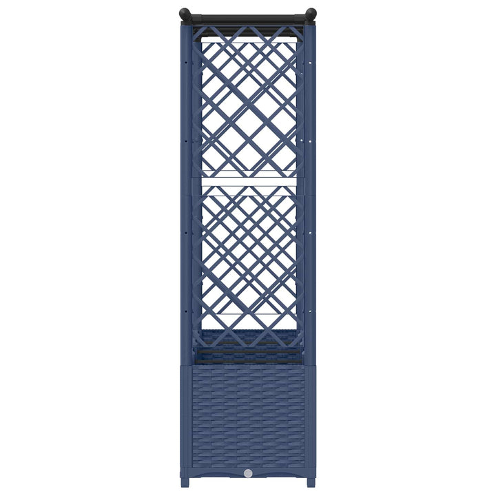 Hævet Bed med Trellis og Tag Grå 203 x 40 x 138 cm PP