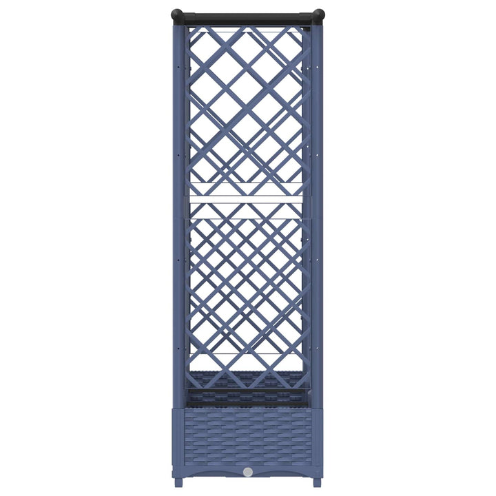 Hævet Bed med Trellis og Tag Grå 164 x 40 x 121 cm PP