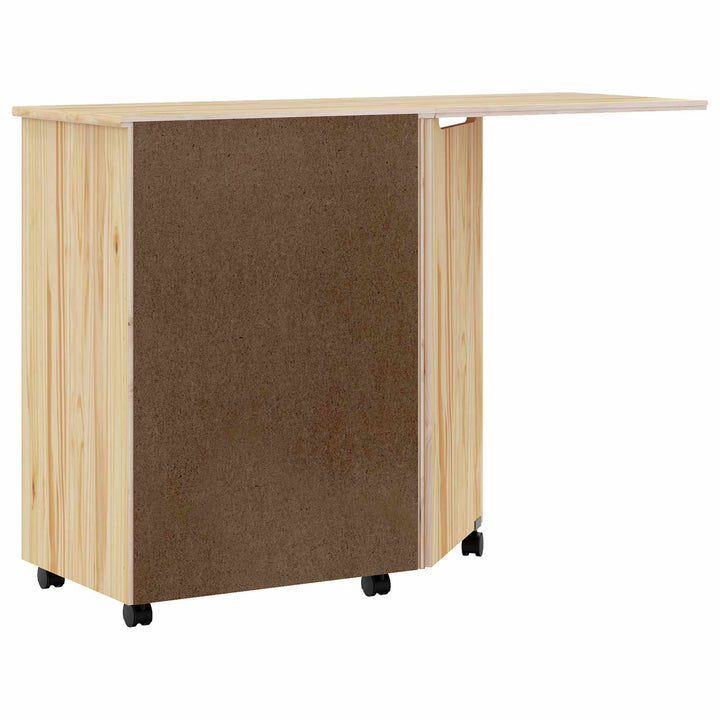 Rulleskab med skrivebord MOSS Klar lak 105,5 x 39 x 74,5 cm