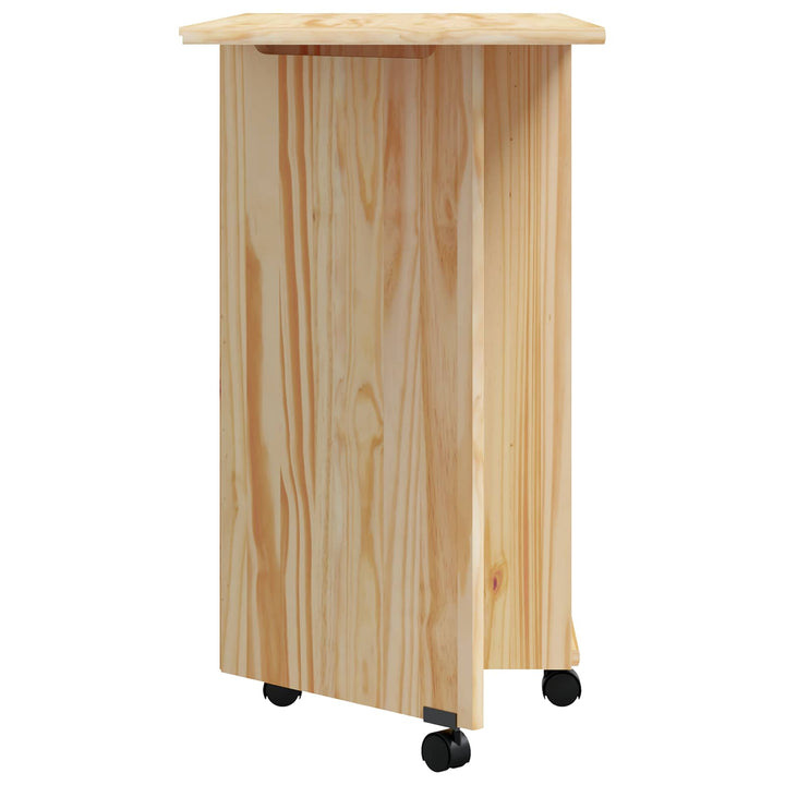 Rulleskab med skrivebord MOSS Klar lak 105,5 x 39 x 74,5 cm