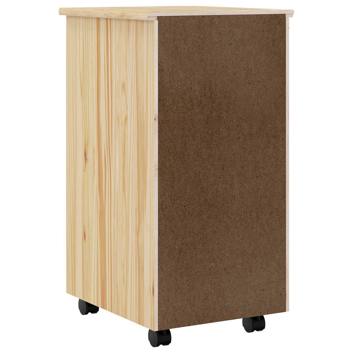 Rulleskab med skrivebord MOSS Klar lak 34 x 39 x 65,5 cm