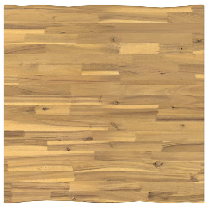 70 x 70 x 75 cm Massivt Akacietræ Hvid og sort Firkantet