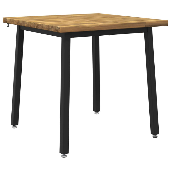 60 x 55 x 75 cm Massivt Akacietræ Hvid og sort Rektangulær