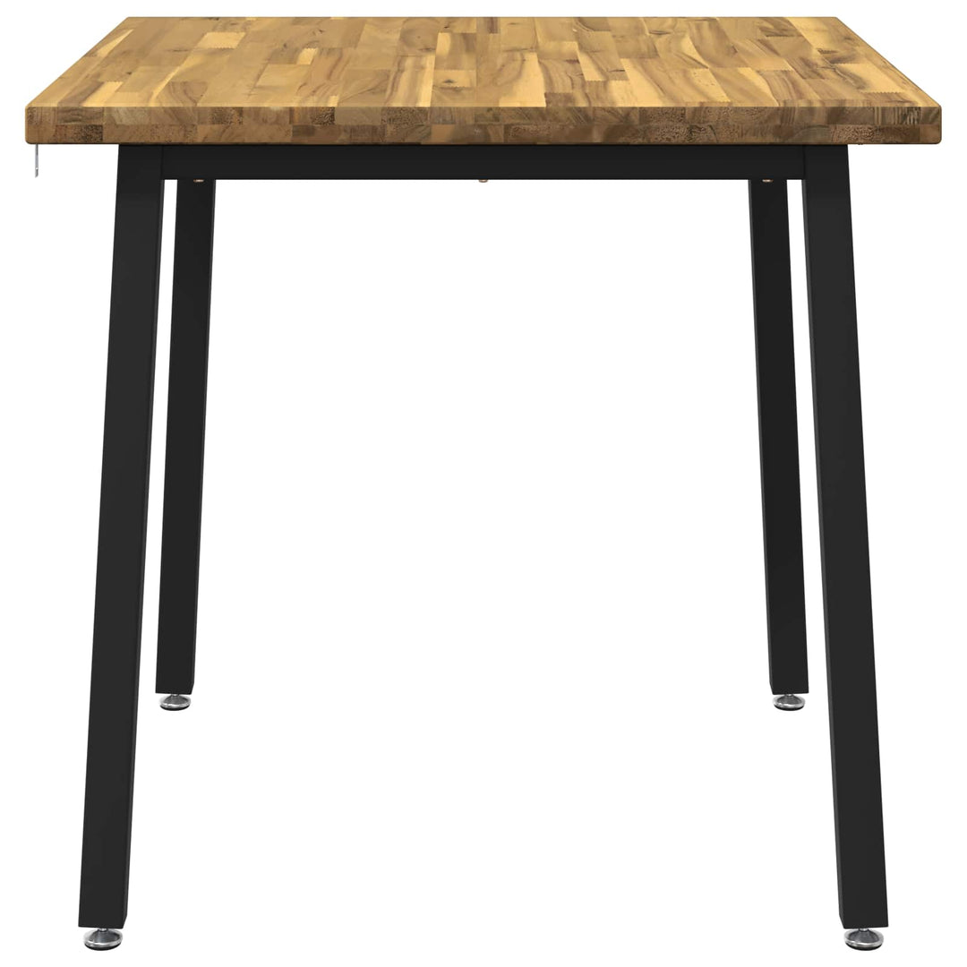 60 x 55 x 75 cm Massivt Akacietræ Hvid og sort Rektangulær