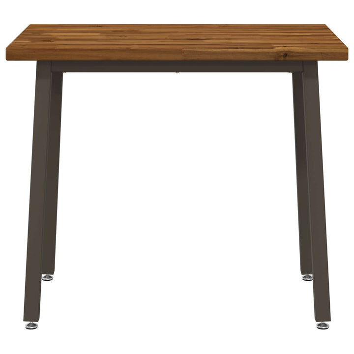 110 x 55 x 75 cm Massivt Akacietræ Naturlig og Kaffe