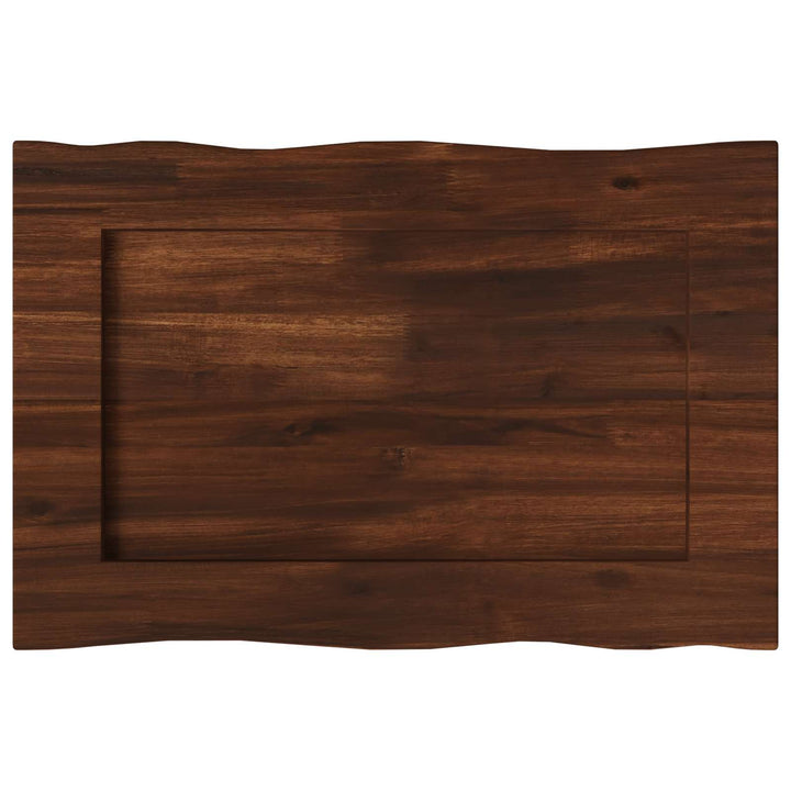 Rektangulært Bordplade 90 x 50 x 3,5 cm Rektangulær Mørk Brun