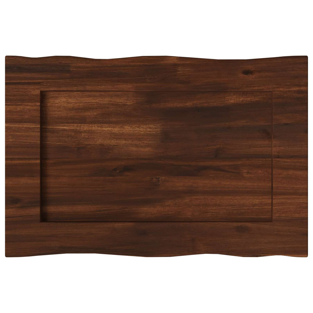 Rektangulært Bordplade 90 x 50 x 3,5 cm Rektangulær Mørk Brun