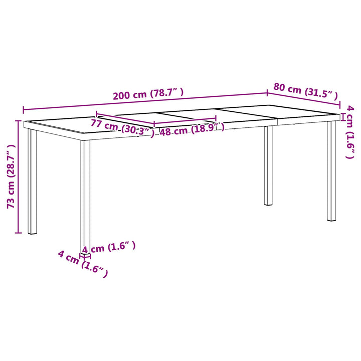 Have Spisebordssæt 25 stk. Sort polyrattan