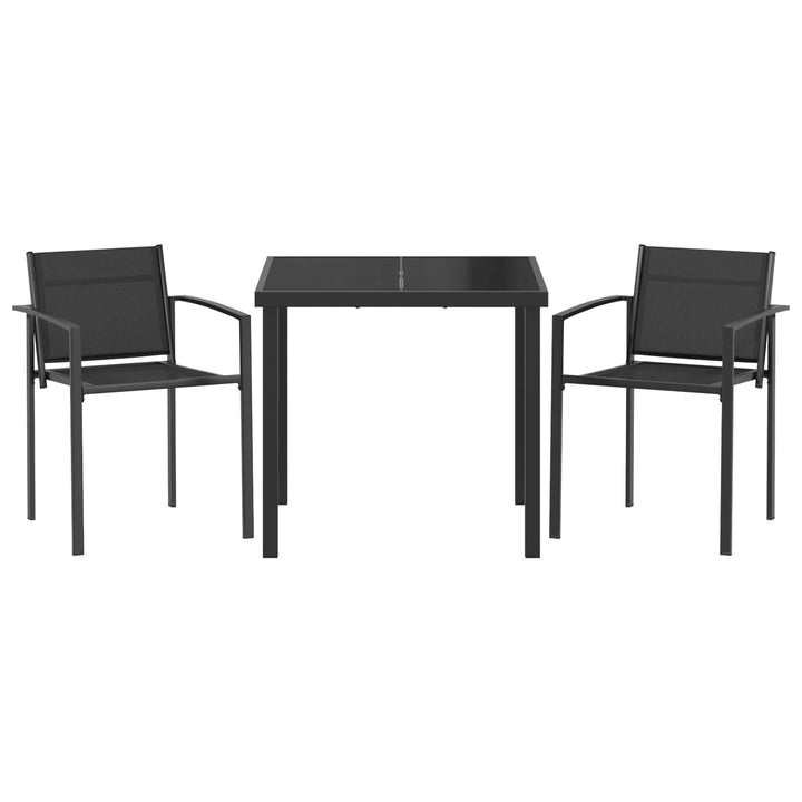Have møbel sæt 3 pcs Sort og Anthracit 80 x 80 x 73 cm