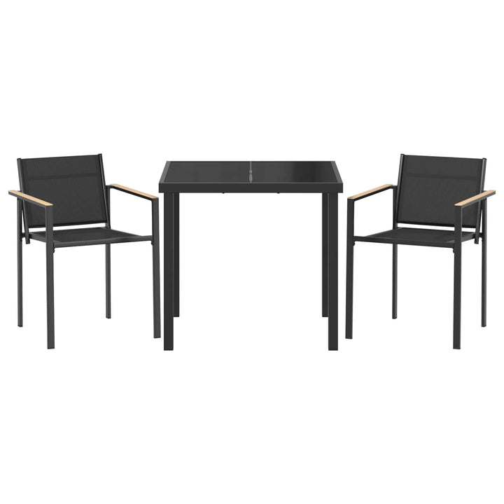 Have møbel sæt 3 pcs Sort og Anthracit 80 x 80 x 73 cm