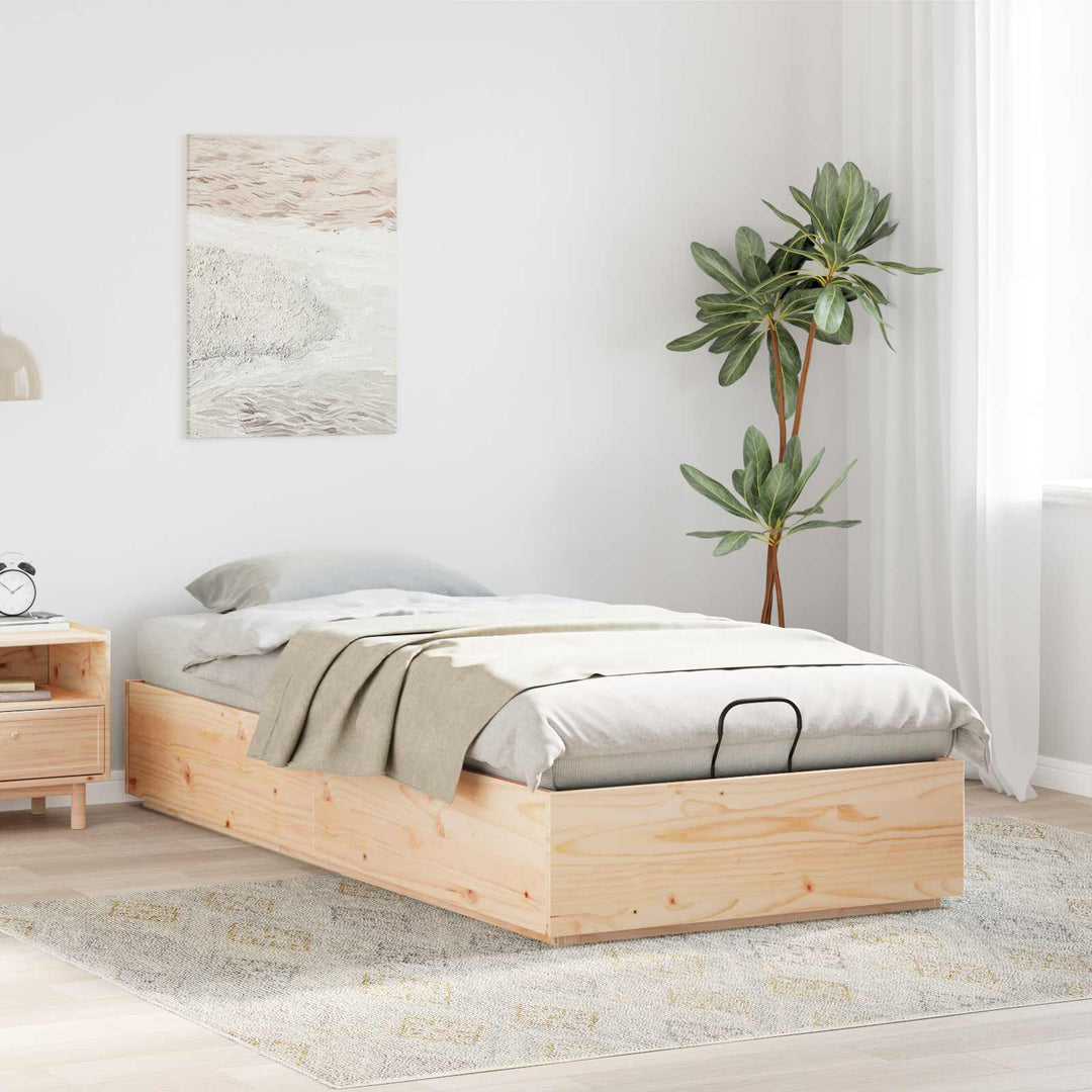 Ottoman Sengestel Naturfarvet 75 x 190 cm Massivt fyrretræ
