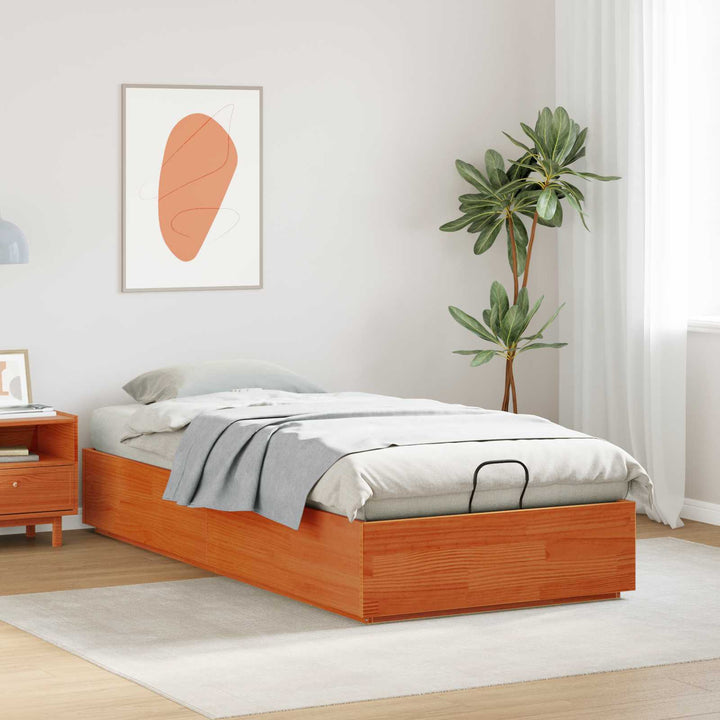 Ottoman Sengestel VoksBrun 90 x 200 cm Massivt fyrretræ