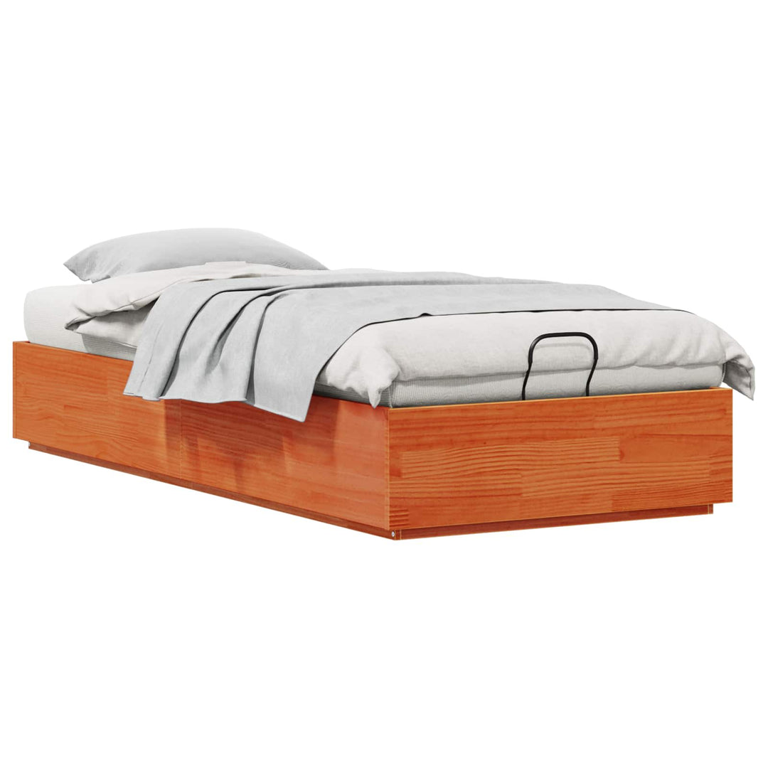 Ottoman Sengestel VoksBrun 90 x 200 cm Massivt fyrretræ