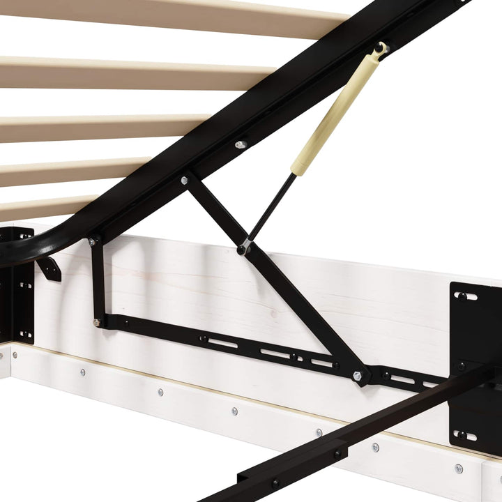 Otmansengestel med opbevaring Hvid 100 x 200 cm