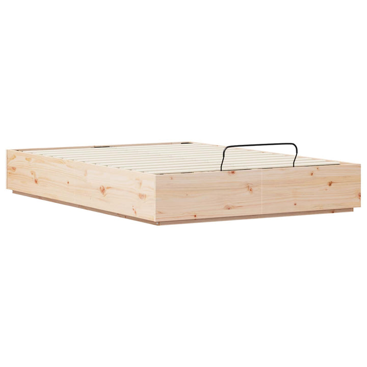 Ottoman Sengestel Naturfarvet 135 x 190 cm Massivt fyrretræ