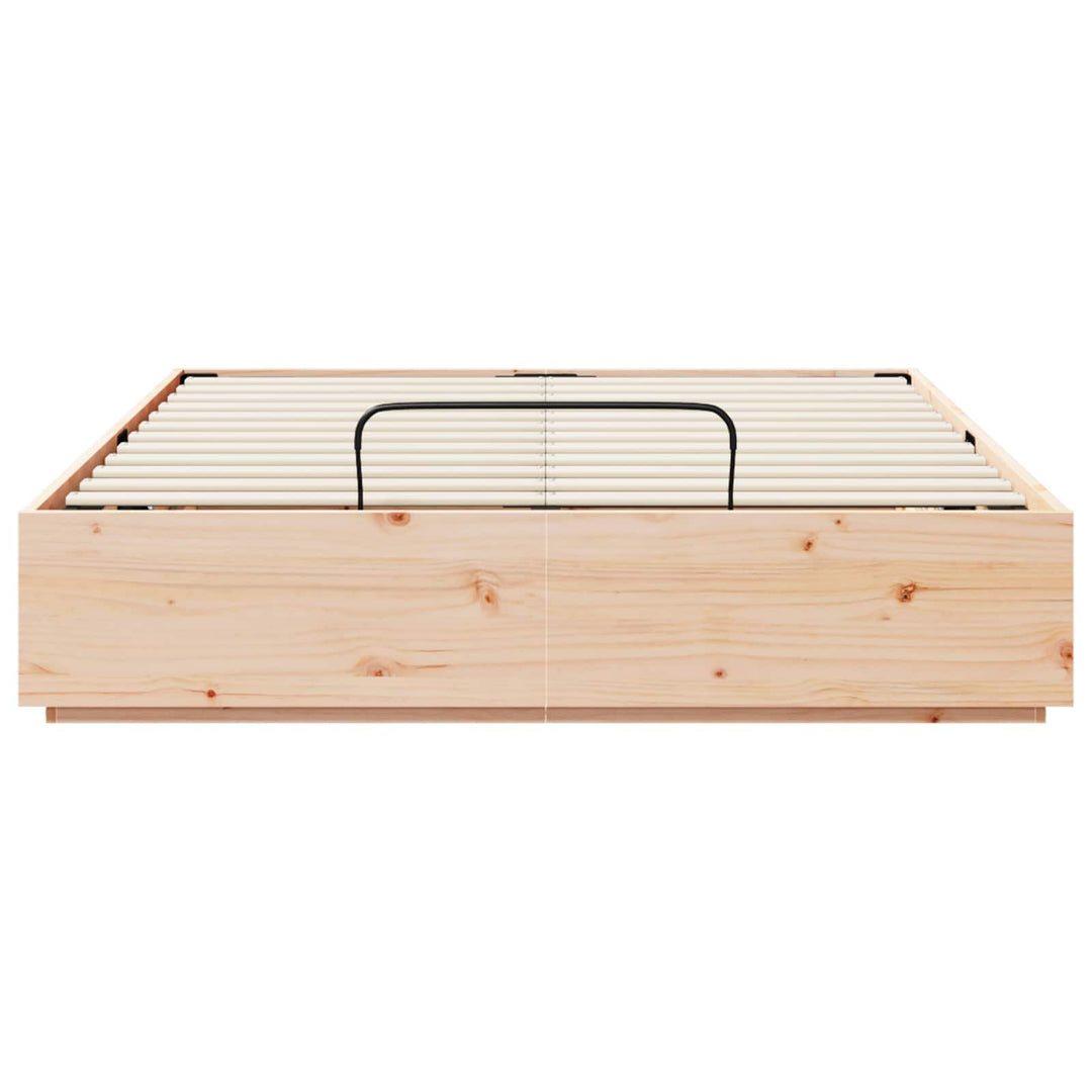 Ottoman Sengestel Naturfarvet 135 x 190 cm Massivt fyrretræ