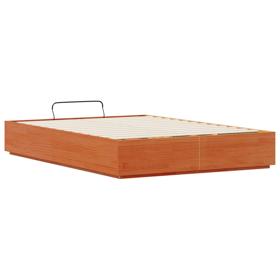 Otmansengestel med opbevaring Voksbrun 135 x 190 cm