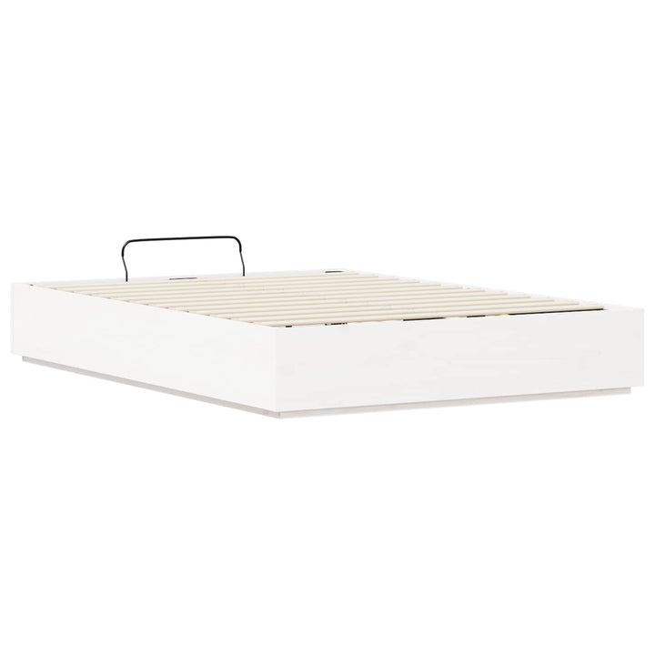 Ottoman Sengestel Hvid 140 x 190 cm Massivt fyrretræ