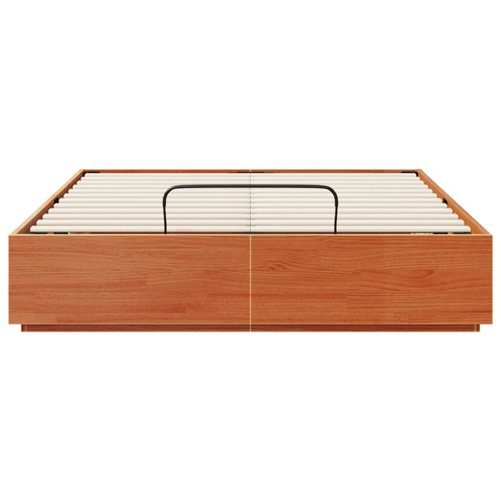 Otmansengestel med opbevaring Voksbrun 150 x 200 cm