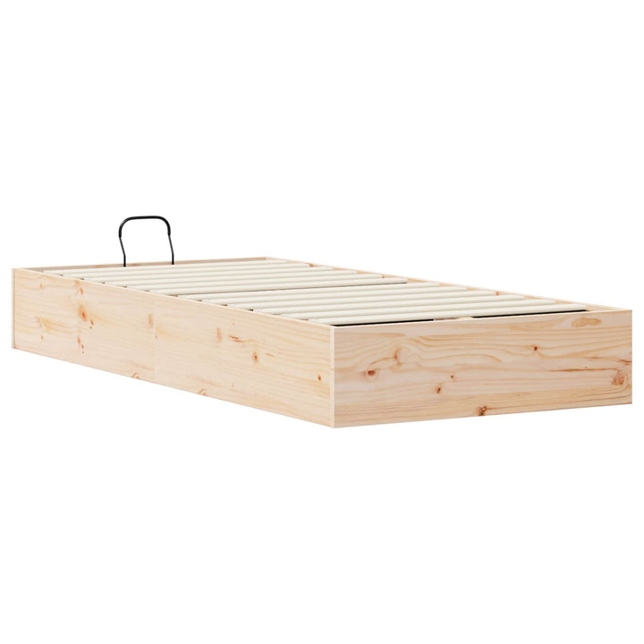 Otmansengestel med opbevaring Naturfarvet 70 x 190 cm