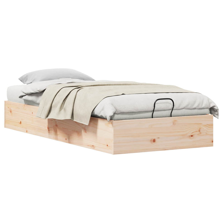 Otmansengestel med opbevaring Naturfarvet 70 x 190 cm