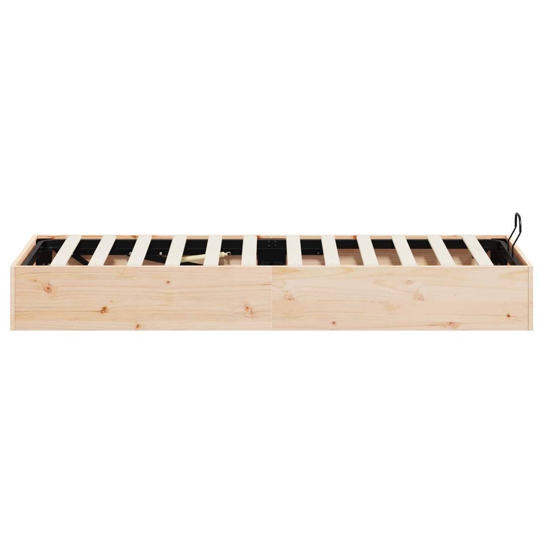 Otmansengestel med opbevaring Naturfarvet 70 x 190 cm