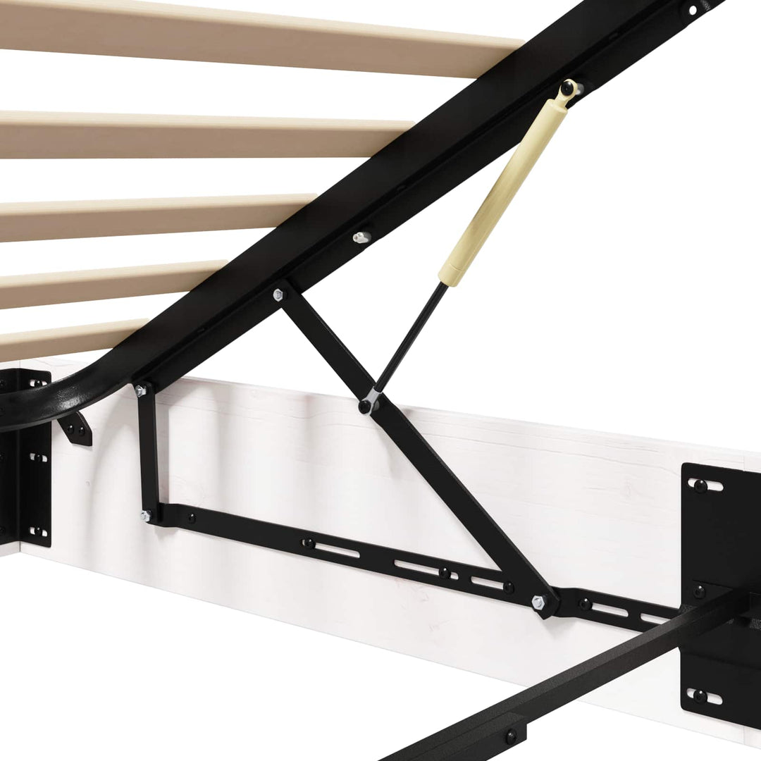 Otmansengestel med opbevaring Hvid 90 x 190 cm Massivt fyrretræ