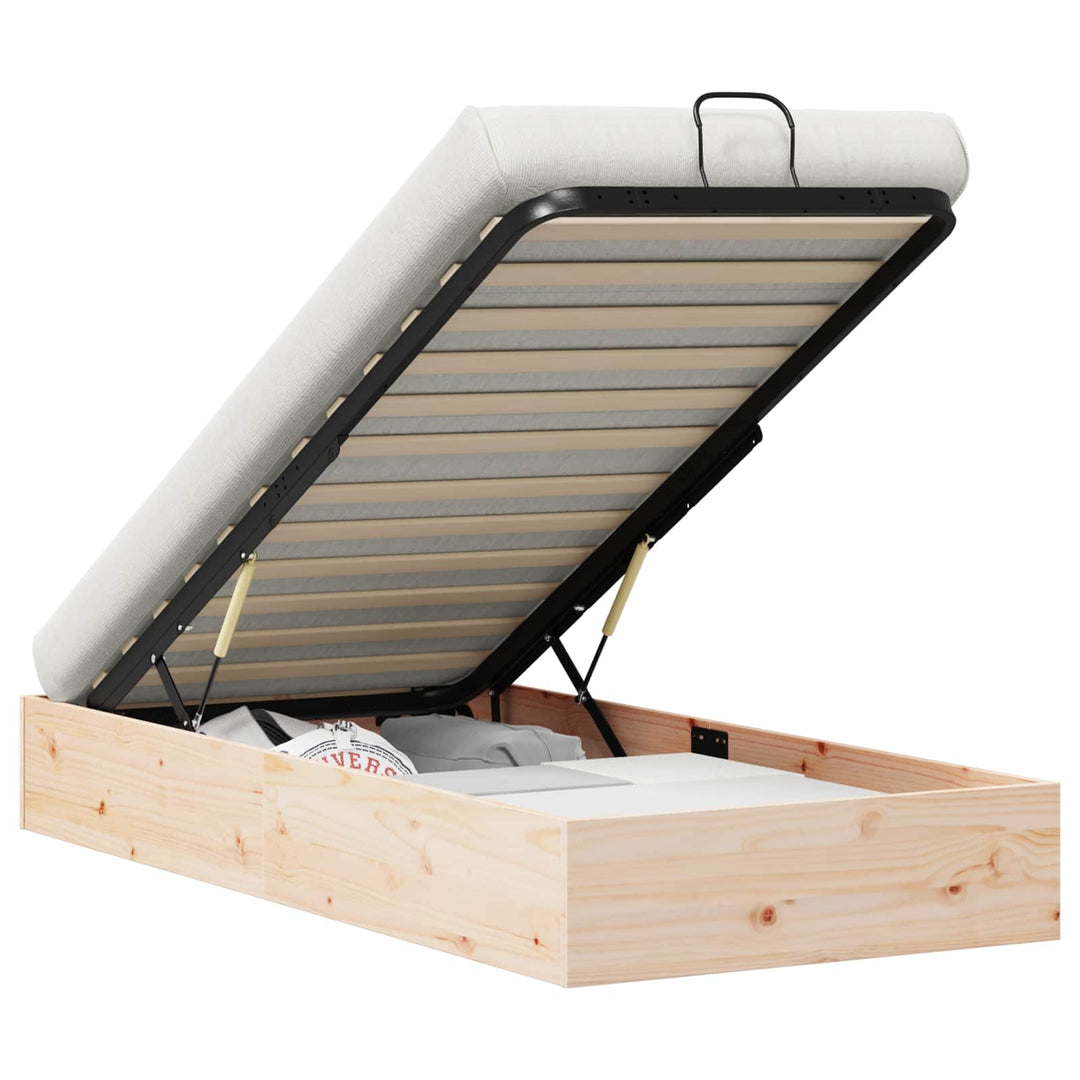 Otmansengestel med opbevaring Naturfarvet 100 x 200 cm