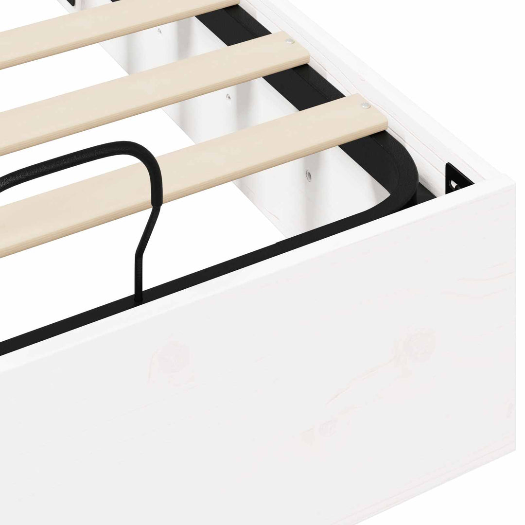 Otmansengestel med opbevaring Hvid 100 x 200 cm