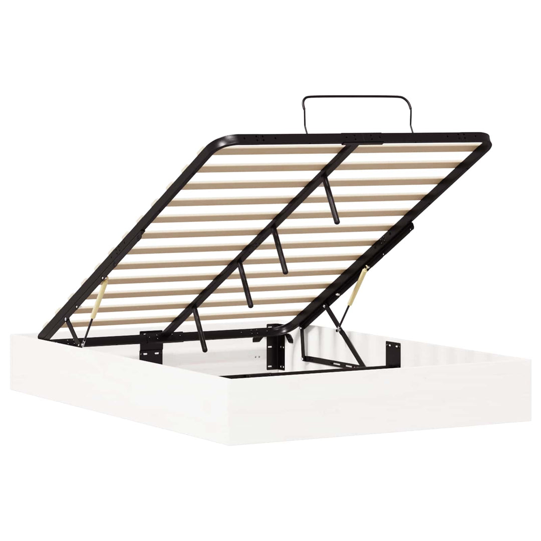 Otmansengestel med opbevaring Hvid 120 x 190 cm
