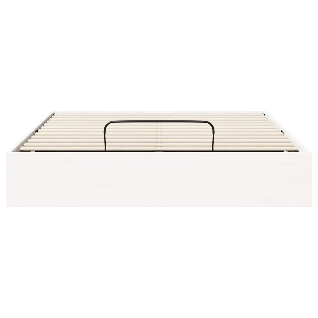 Otmansengestel med opbevaring Hvid 120 x 190 cm