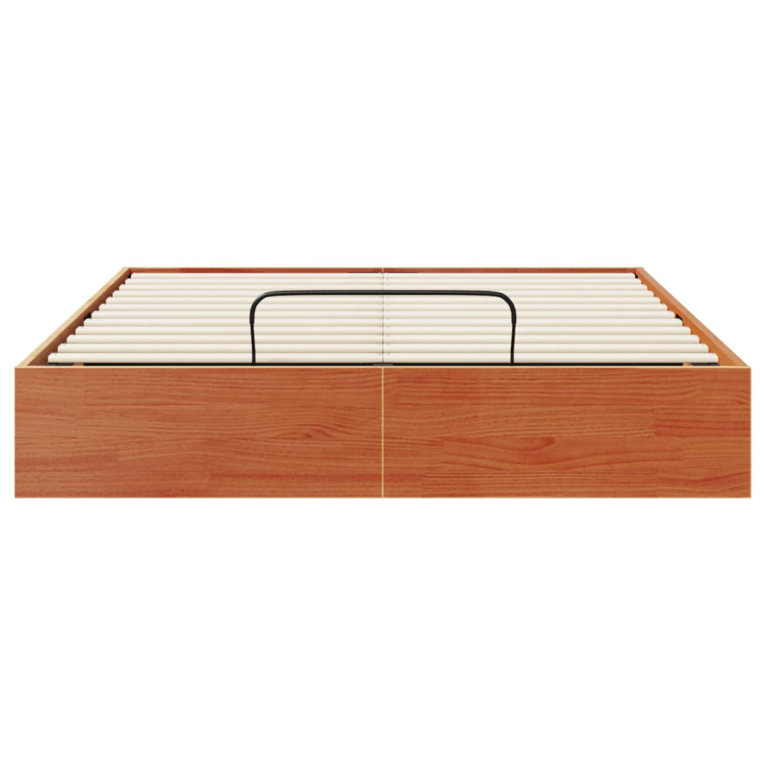 Otmansengestel med opbevaring VoksBrun 135 x 190 cm