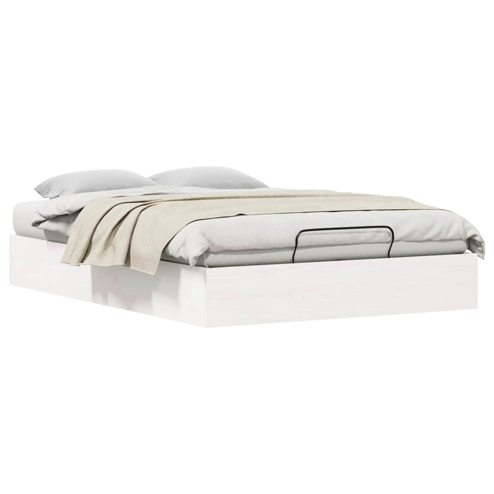 Otmansengestel med opbevaring Hvid 140 x 190 cm