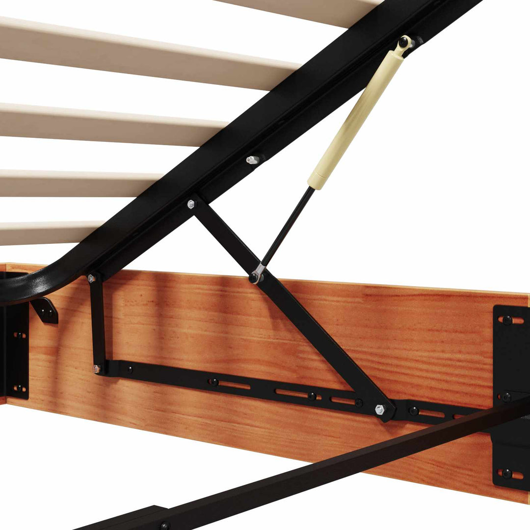 Otmansengestel med opbevaring VoksBrun 140 x 190 cm