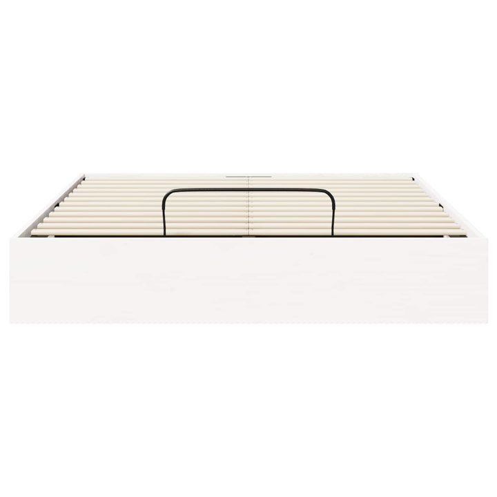 Otmansengestel med opbevaring Hvid 140 x 200 cm
