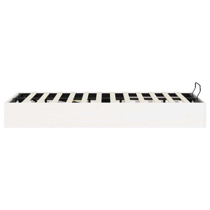 Otmansengestel med opbevaring Hvid 140 x 200 cm