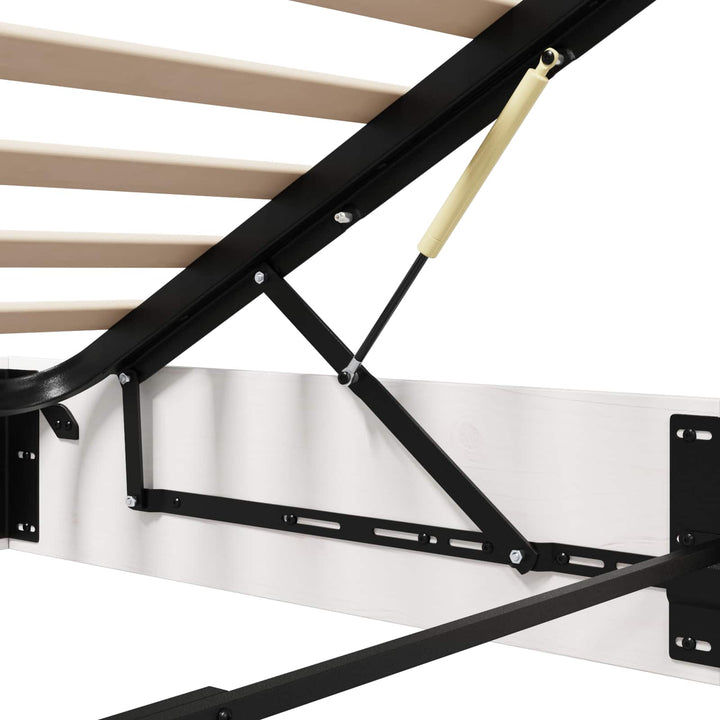 Otmansengestel med opbevaring Hvid 150 x 200 cm