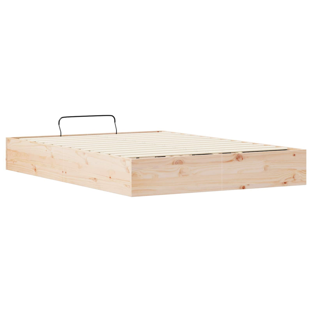 Otmansengestel med opbevaring Naturfarvet 160 x 200 cm