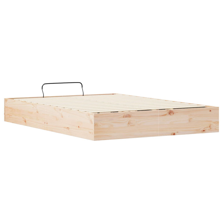 Otmansengestel med opbevaring Naturfarvet 160 x 200 cm