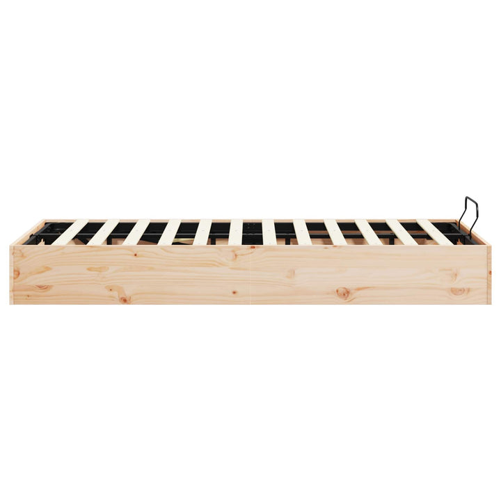 Otmansengestel med opbevaring Naturfarvet 160 x 200 cm