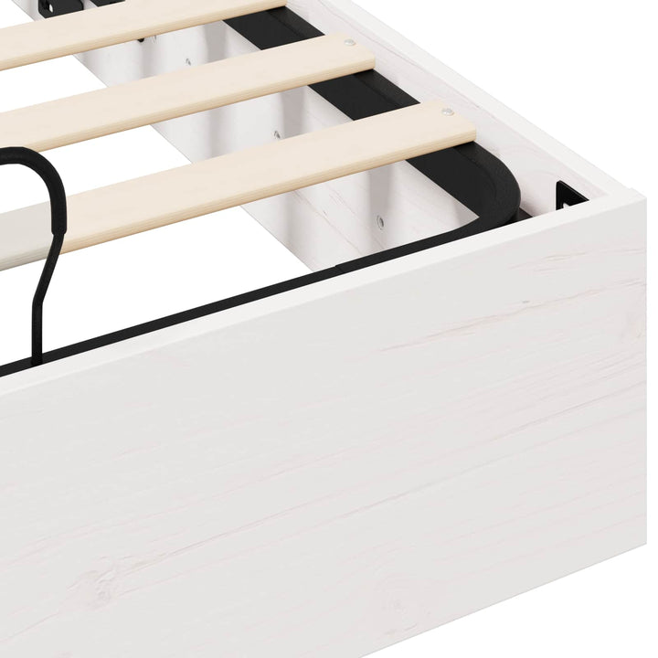 Otmansengestel med opbevaring Hvid 160 x 200 cm