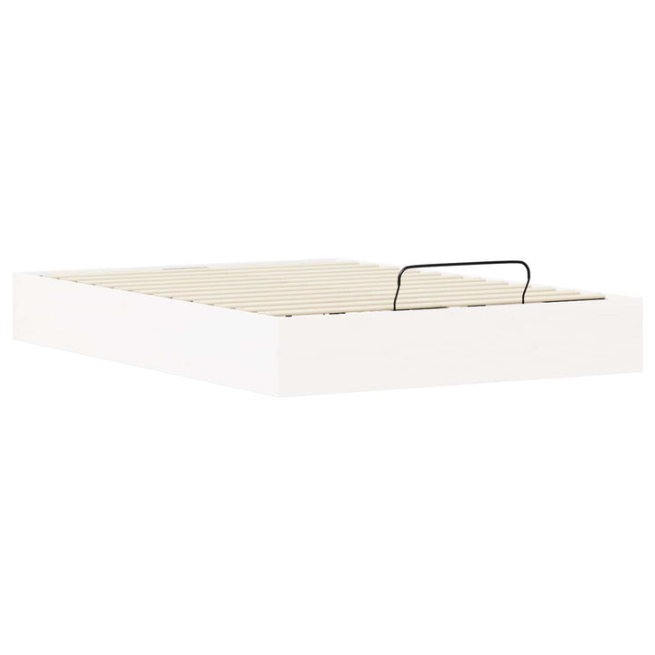 Otmansengestel med opbevaring Hvid 160 x 200 cm