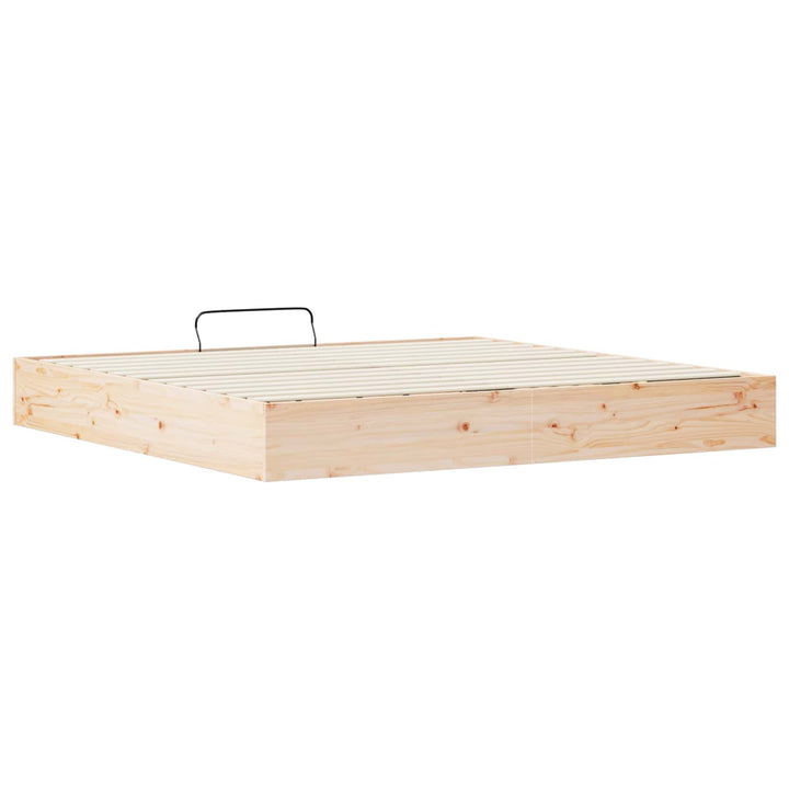 Otmansengestel med opbevaring Naturfarvet 180 x 200 cm