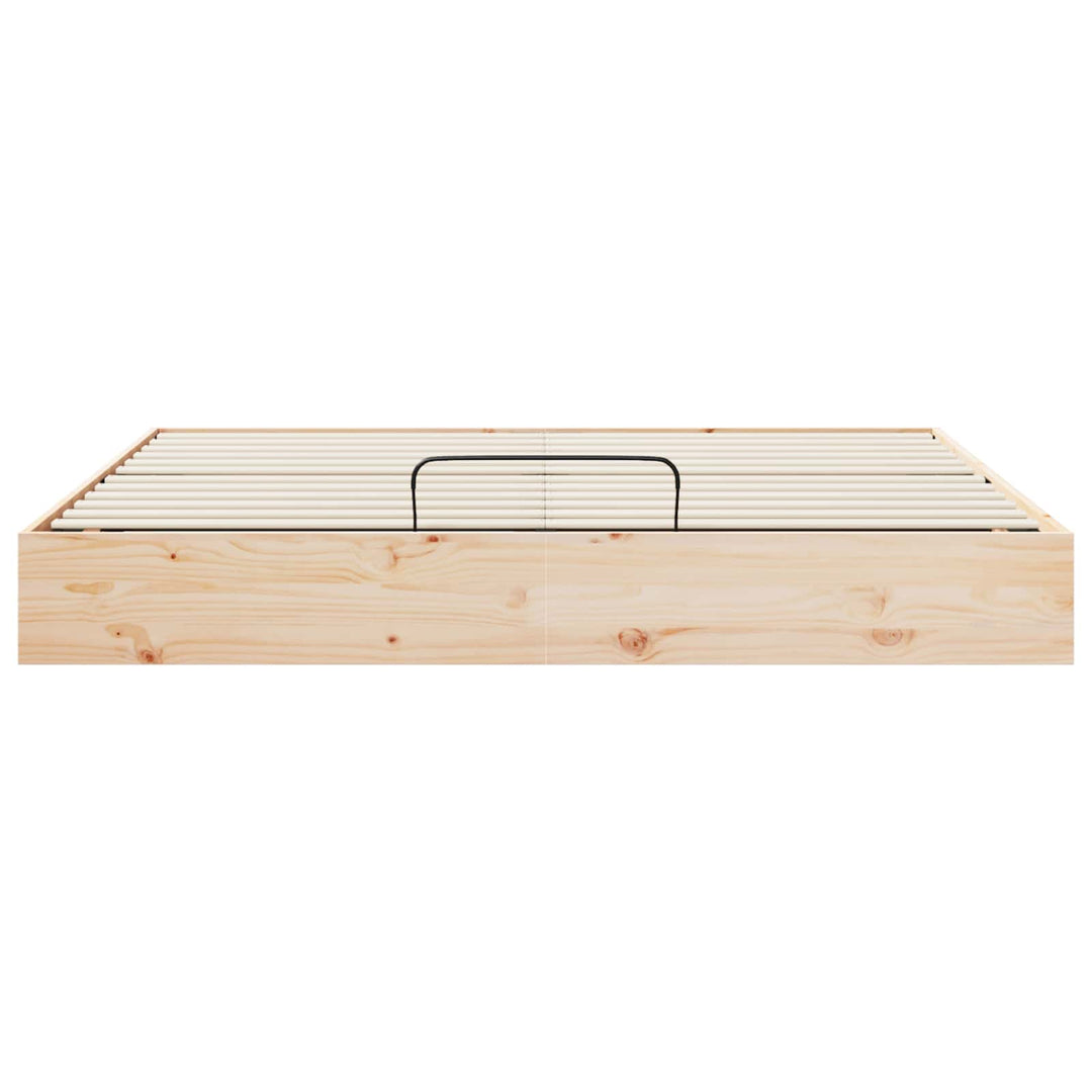 Otmansengestel med opbevaring Naturfarvet 180 x 200 cm